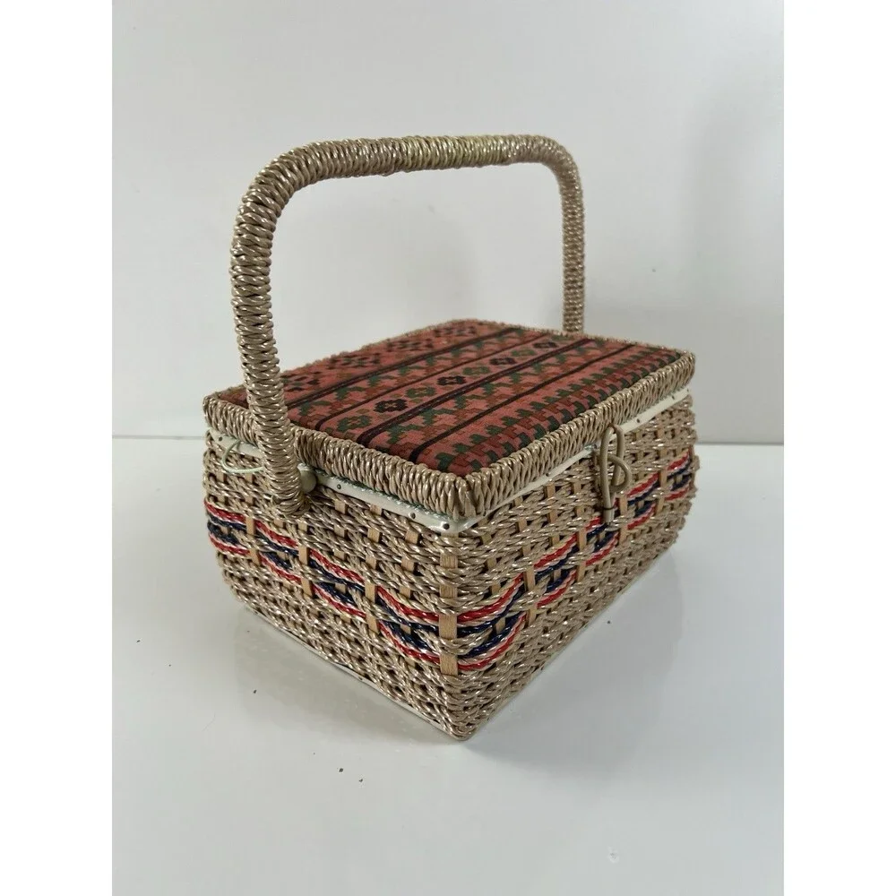 Vintage Singer Sewing Box Made In Japan 7401B Sewing Basket Mid Century MCM Gift